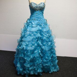 new blue size 8 prom/wedding dress